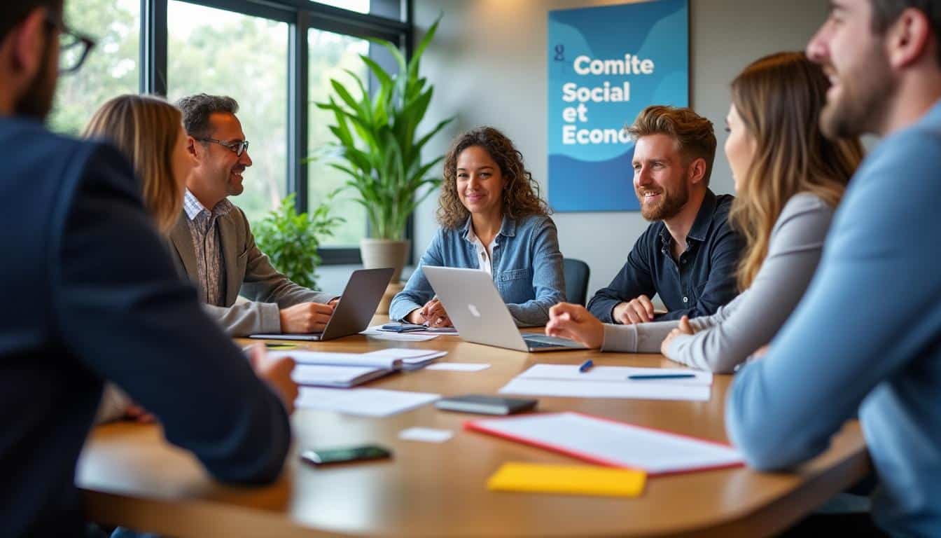 Illustration: Comprendre le rôle essentiel du comité social et économique au sein d’AXA Banque